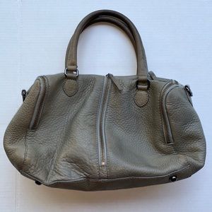 J.Crew Gray&Light Pink Leather Shoulder Purse